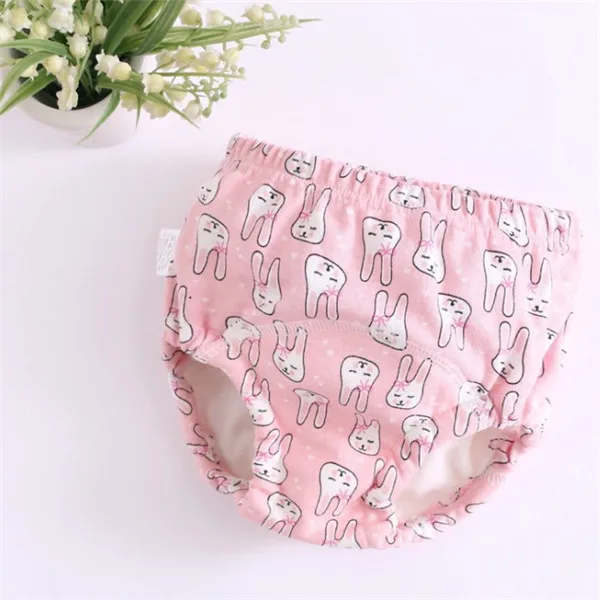 Pink Bow Rabbit Детское нижнее белье с 6 слоями, моющиеся Детские хлопковые тренировочные трусики, тканевые подгузники многоразовые детские подгузники, водонепроницаемые - Цвет: Pink Bow Rabbit