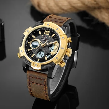 

Relojes Para Hombre GOLDENHOUR Fashion Men Watches Brand Luxury Watch Leather Strap Wristwatch For Men Quartz Sport Male Clock