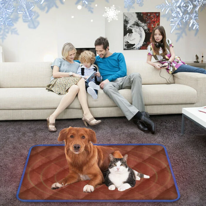 Thermals Mat Self Warming Heating Hot Pad Soft Warm for Pets Dog Bed Winter 50/70/90CM E2S