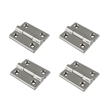

4Pcs 2.3Inch Stainless Steel Grade Casting Solid Mirror-Like Butt Hinge Door Hings for Boat Yacht RV