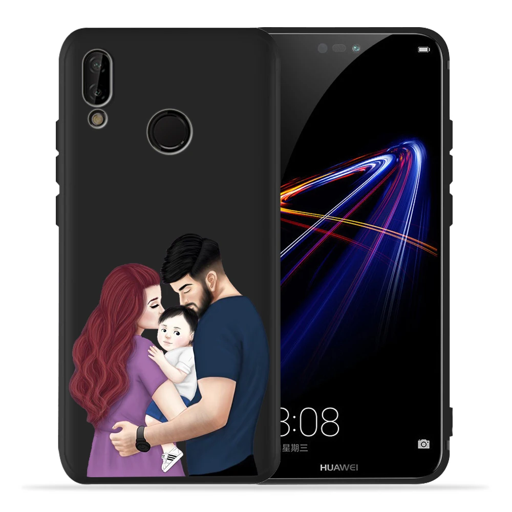 Модный чехол для мамы и дочки, супермамы и папы для huawei p20 Pro, чехол P20 P30 Pro P9 P8 mate 20 Lite Honor 8X9 10 20 PSmart