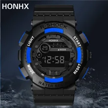 HONHX R-Shock Мужские Цифровые часы с автоматической датой водонепроницаемые спортивные стильные электронные часы ударопрочный задний светильник CN