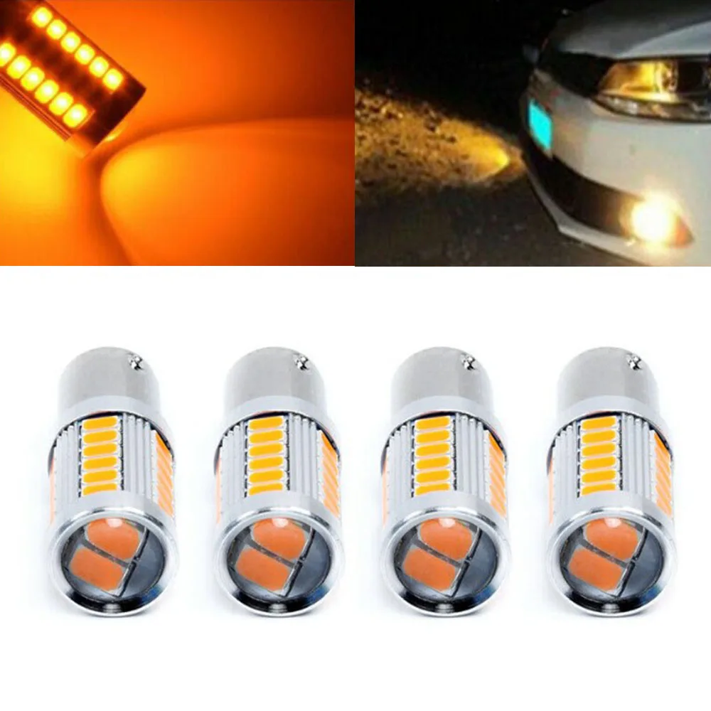 12V BAU15S PY21W 1156PY Авто Янтарный 33SMD светодиодный индикатор поворота светильник комплект