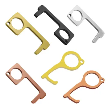 

2csp keychain custom multi-function non-contact bottle opener safety zero-touch gadget holiday gift decoration touch assistant