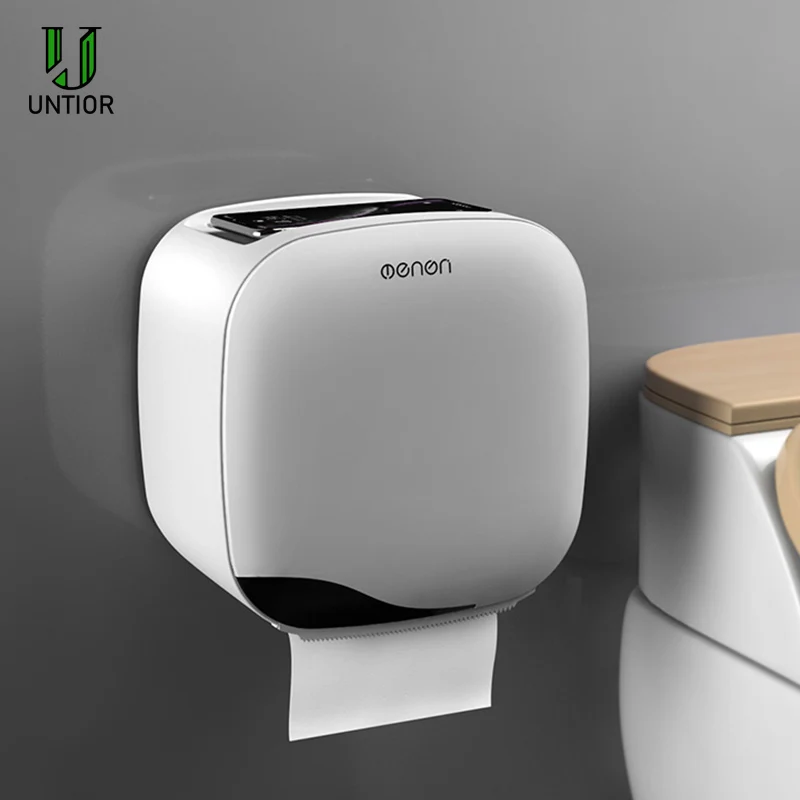 UNTIOR Waterproof Toilet Paper Holder Wall Mounted Tissue Box Double Layer Portable Holders for Kitchen Bathroom | Дом и сад