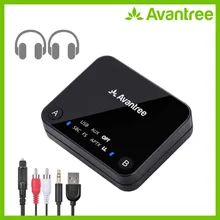 Avantree Audikast aptX с низкой задержкой Bluetooth аудио передатчик для ТВ ПК(оптический цифровой Toslink, 3,5 мм Aux, RCA, PC USB) 100ft