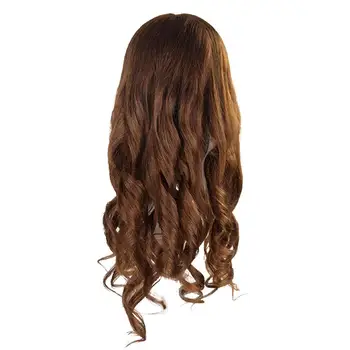 

1pc Mixed Hair Practicing Head Washable Durable Pratical Wig Head Hairdressing Tool for Apprentice Barber Salon