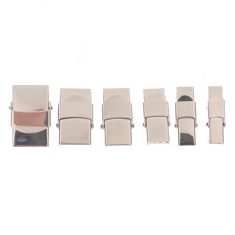 10pcs/lot Stainless Steel Clasp Crimp Jaw Hook Watch Band For Leather Silicone Bracelet Jewelry Making Connect Lace Buckle | Украшения и
