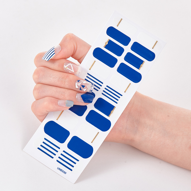 Tips/Sheet Pure Solid Color Minimalist Design Fashion Nail Stickers Self Adhesive Nail Sticker Nail Decoration Nail Strips