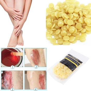 

Depilatory Hot Film Hard Wax Beans Pellet Waxing Body Bikini Hair Removal Care yellow