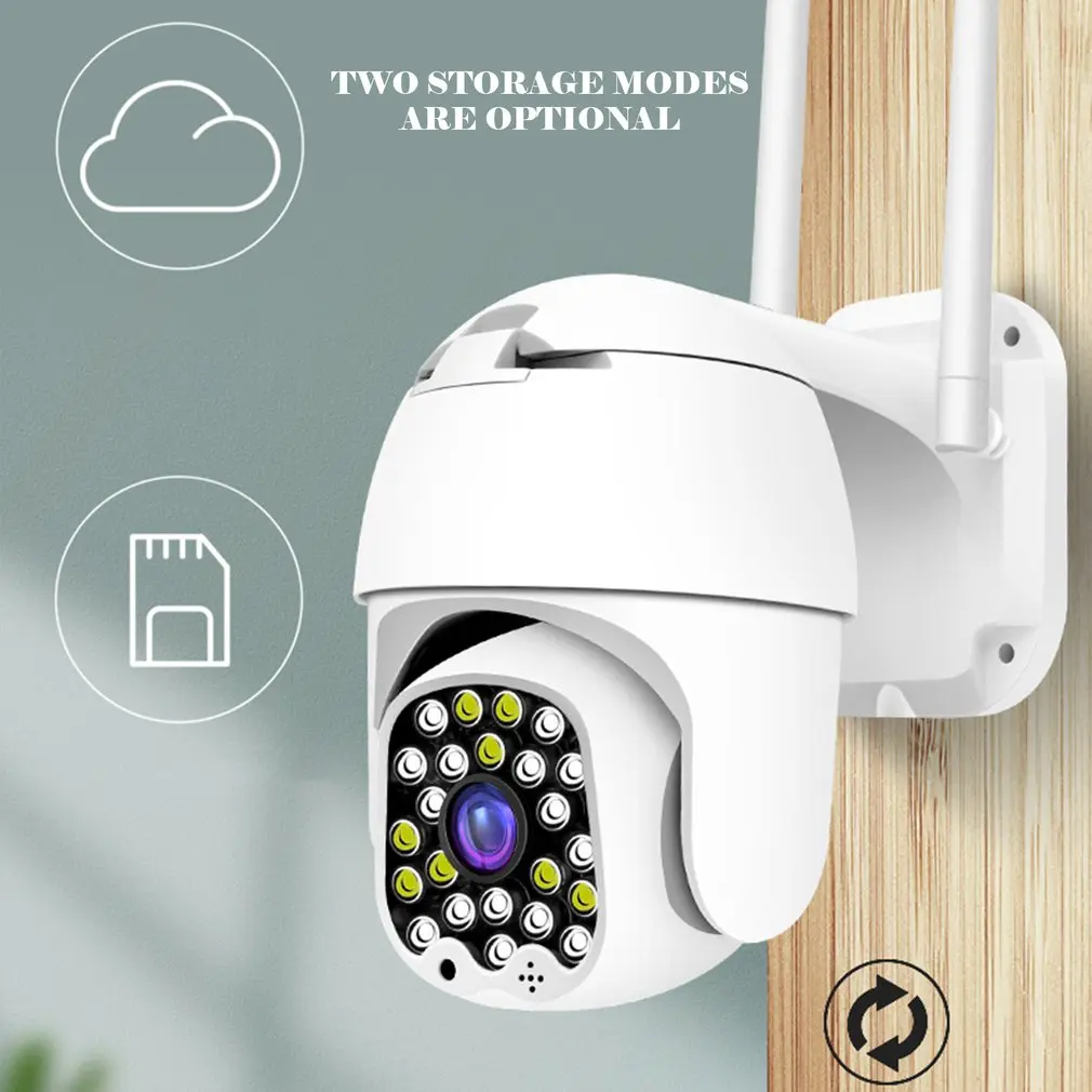

23 Led Sound And Light Alarm Automatic Tracking Wireless Wifi Camera Hd Ptz Home 1080 Outdoor Dual Light Source