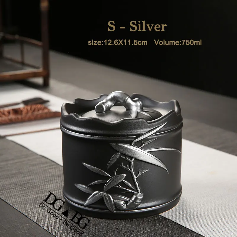 S Silver Bamboo Кремационные урны для человеческого пепла памятная урна Para Cenizas Humanas похорон Honden урна для праха домашнего животного урна для Chien большой емкости большой размер - Цвет: S Silver Bamboo