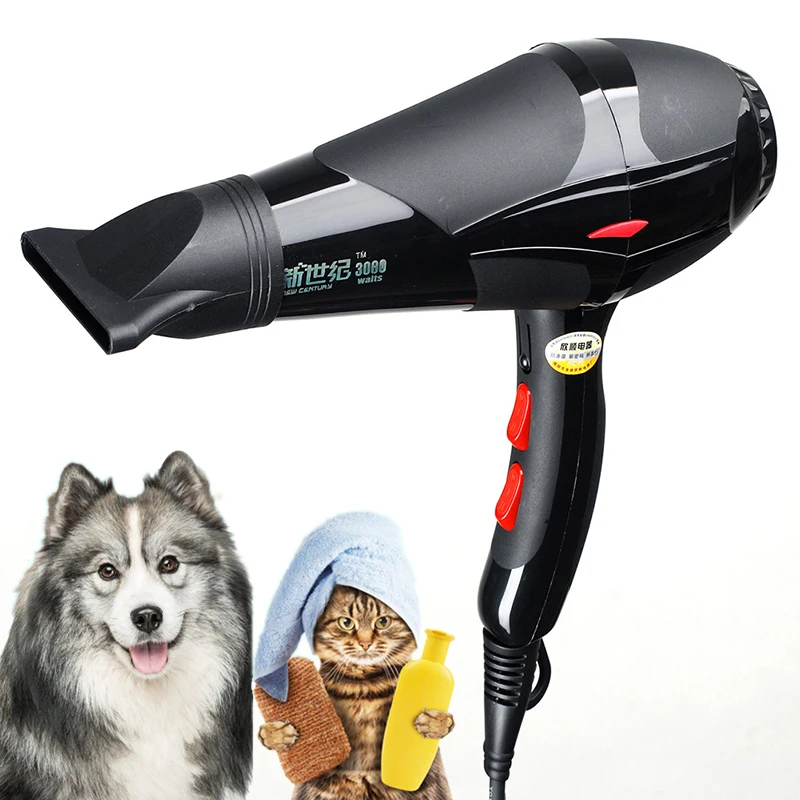 Мощный профессиональный фен для волос, воздуходувка для домашних животных, электрический фен для ухода за домашними животными, горячий/холодный ветер с насадкой для сбора воздуха, сушилка для собак