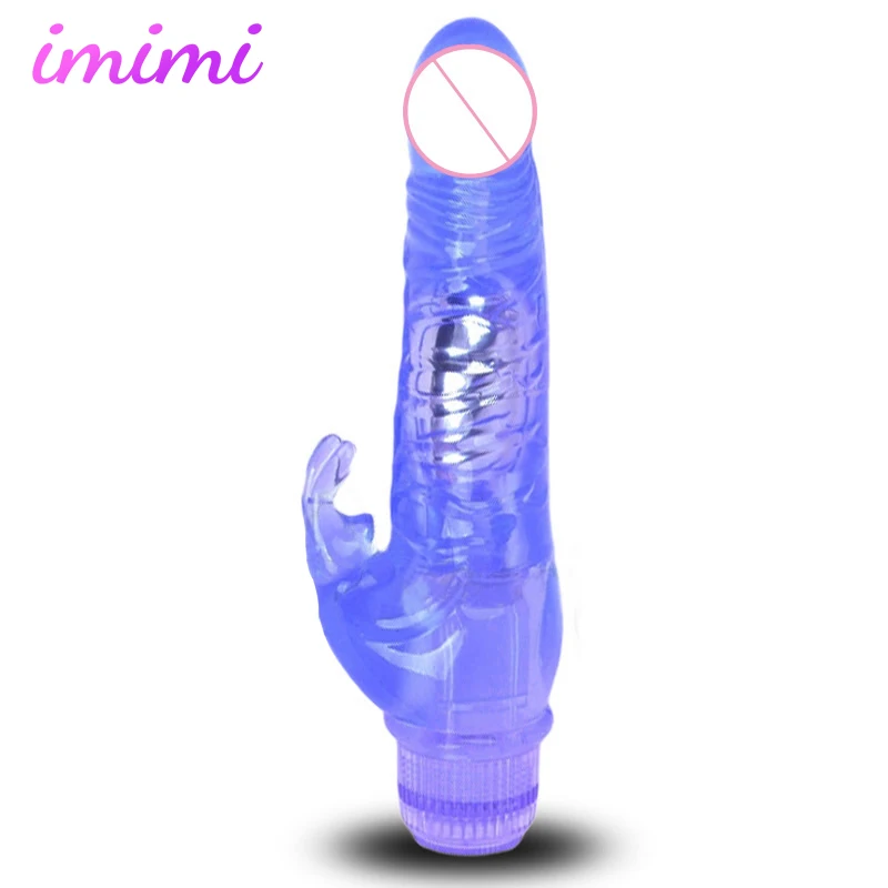 Realistic Jelly Dildo Powerful Multispeed Rabbit Vibrator Female Masturbator Clit Stimulate Vibrating Dildo Sex Toys for Women