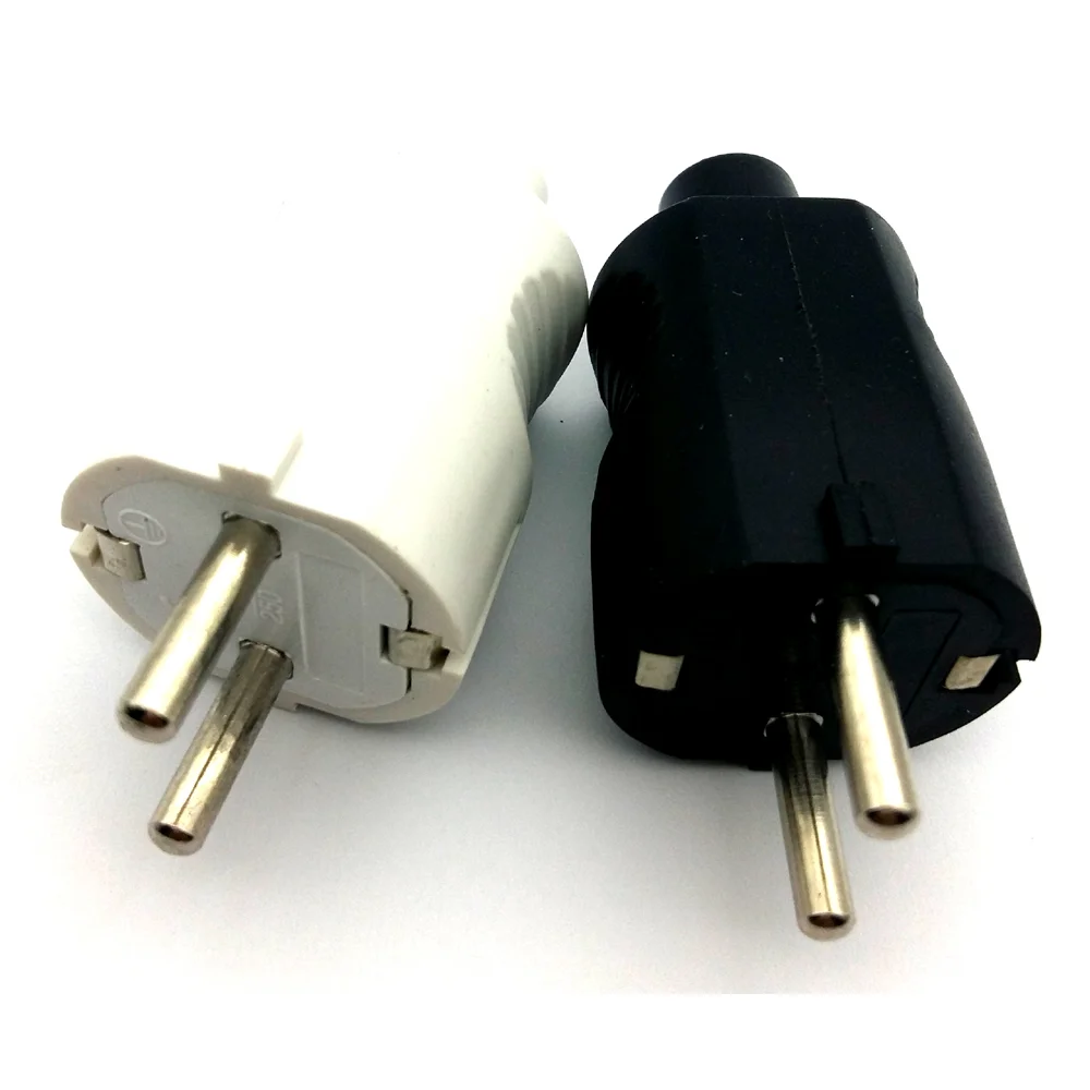 Black white 16A 250V EU Germany universal electrical AC power adaptor