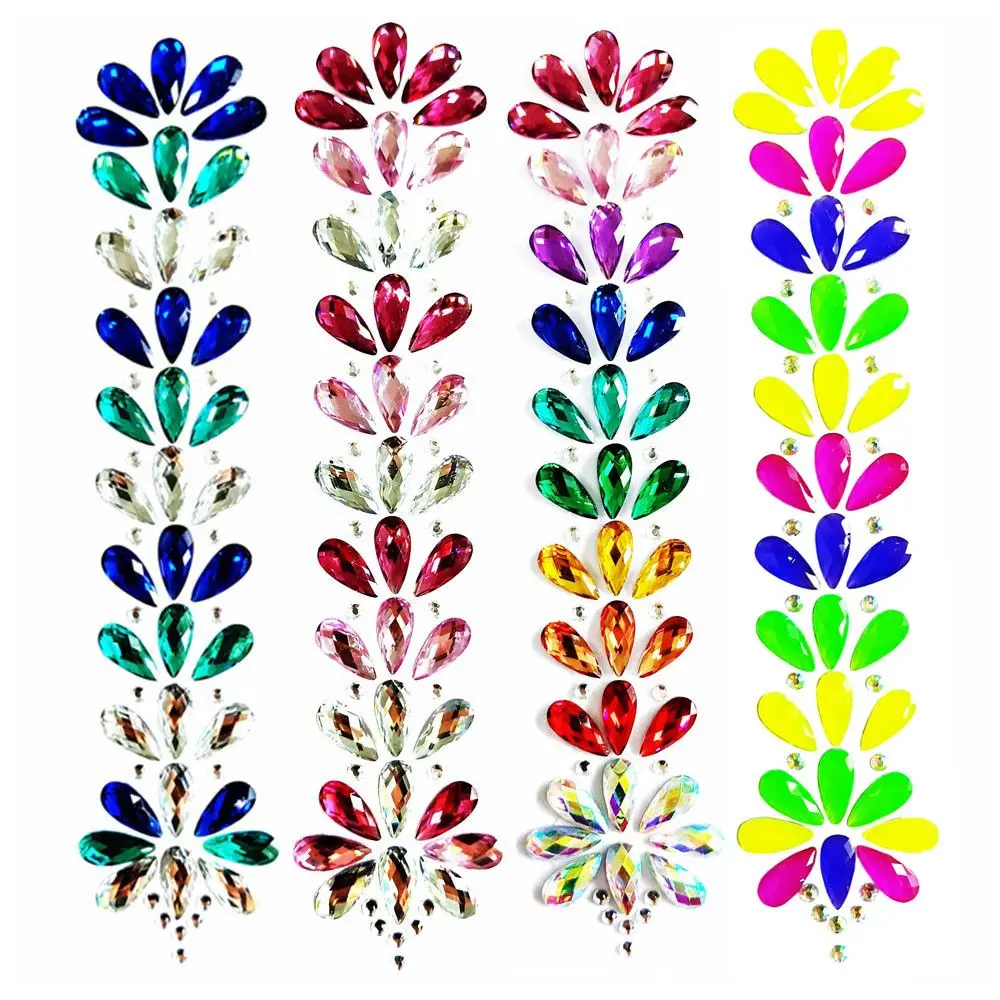 

Новый 3D Хрустальный головной убор на лоб, наклейка для волос, блеск для лица, тела, драгоценные камни, яркая наклейка для фестиваля Стразы