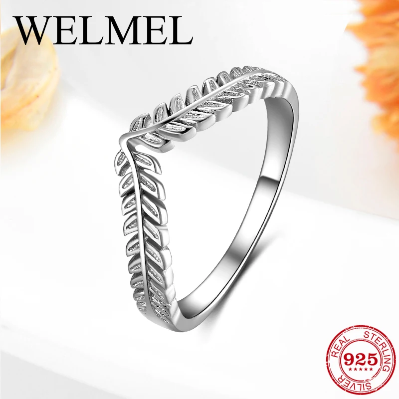 

Top Quality 925 Sterling Silver Leaves Ring For Women Nature Style Fashion Ladies Rings S925 Silver Jewelry Engagement Gift