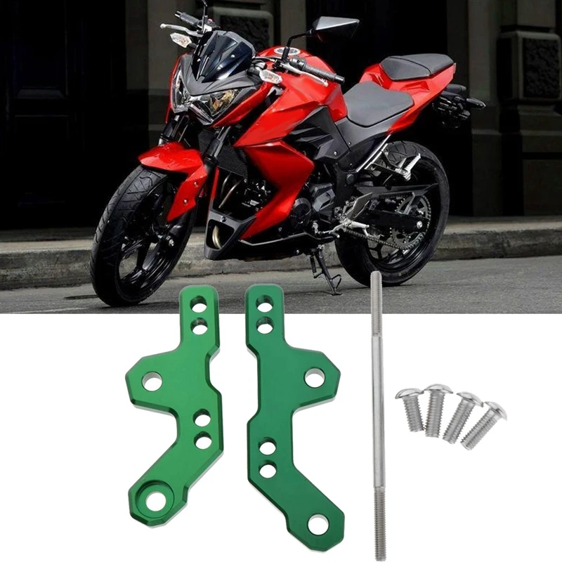 Мотоцикл с ЧПУ Алюминиевый сплав подножки Rearset Зеленый Универсальный для Kawasaki NINJA 250 300 ZX-300R Z250 Z300