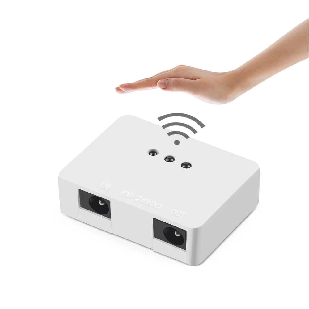 

5-24V Dimmers IR Hand Sweep Motion Sensor Switch Detector 5A Smart Switch Dimmers For LED Strip Cabinet Closet Light