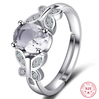 

925 Silver Color Ruby Diamond Ring for Women Butterfly Shape Bizuteria Anillos Gemstone Engagement Sparkling Topaz Diamond Ring