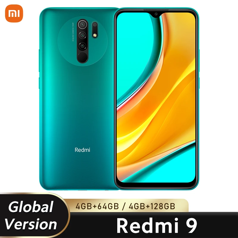 Versión Global Xiaomi Redmi 9 3GB 32GB/4GB 64GB teléfono inteligente Helio G80 Octa Core 13MP Quad Cámara 6,53 pantalla 5020mAh batería de la batería NFC