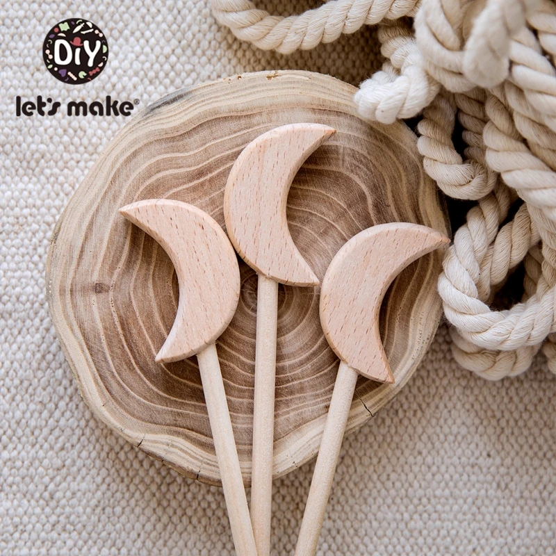 Teething toys baby teething toys Beech Wooden Star Magic Wand Teething Rodent Nursing Gifts