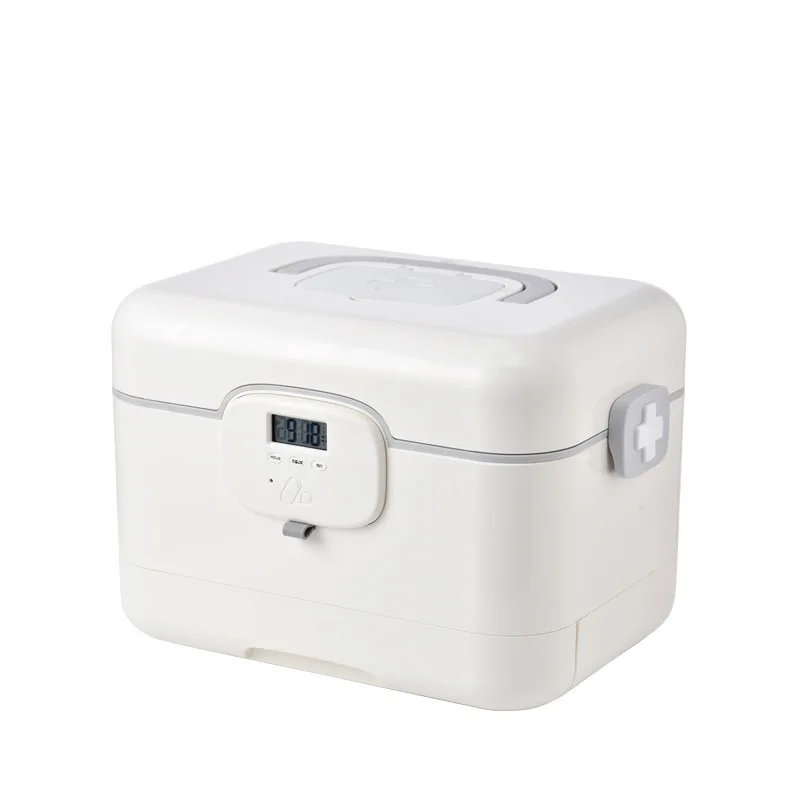 

First Aid Kit Life-saving Medicine Storage Box Emergency Home Timer Alarm Clock Smart Reminder Portable Dustproof First Aid Kit