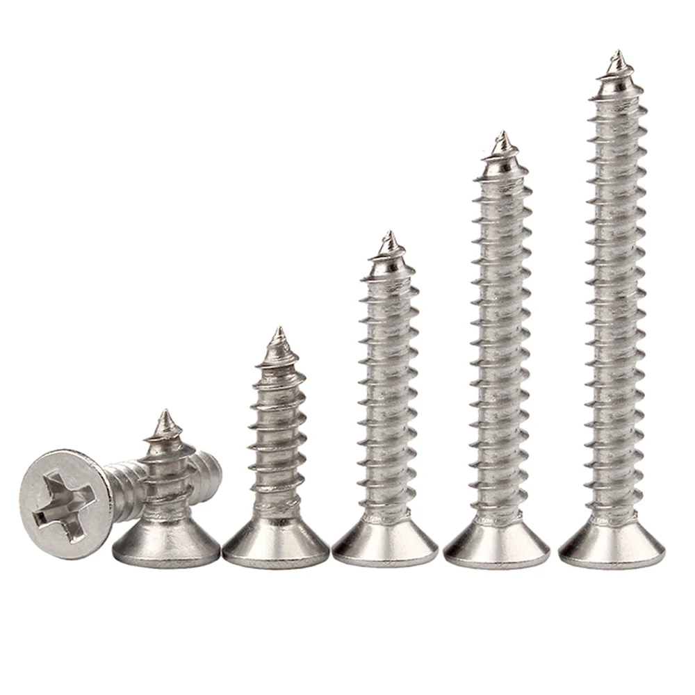 Details about   Countersunk Head Self Tapping Screws M1 M3 Nickel Plated Phillips Small Bolts 