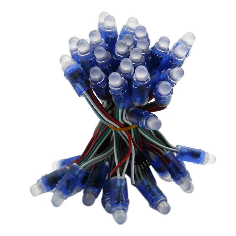 DC5V 50 Pcs Full Color WS2811 IC RGB Pixel LED Module Light IP67,Wifi LED SPI Controller,5V 6A led power Supply Charger Adapter