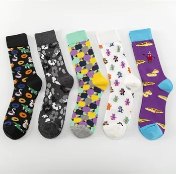 

Creative Man Sock Unisex Standard Socks Geometric Adult Colorful Casual Short Sox Female Cotton Hip Hop Autumn Winter Sokken