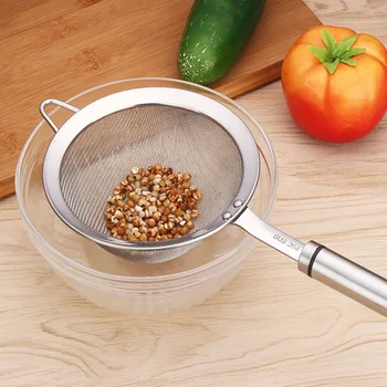 

Multi-functional Filter Spoon Stainless Steel Fine Mesh Wire Oil Skimmer Strainer Fried Food Net Kitchen Gadgets Cook Tools
