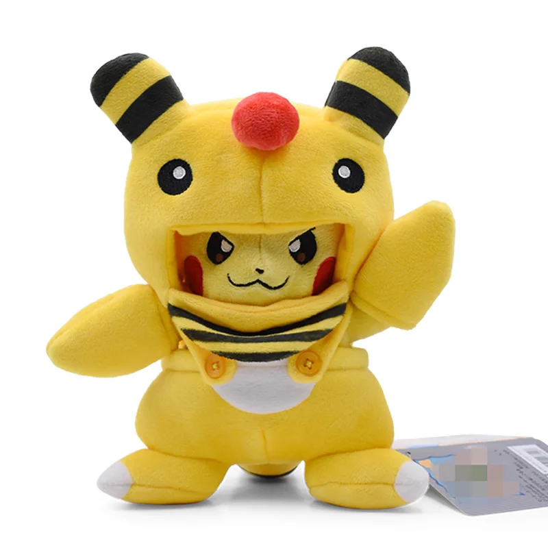 TAKARA TOMY Покемон японское аниме PIKACHU Косплей Hydreigon Charizard Snorlax Peluche плюшевая игрушка Рождественский подарок для детей - Цвет: Denryu Pikachu