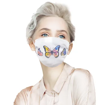 

New Butterfly Print Masks For Women Men Face Cover Cloth Fabric Face Mask Cover Reusable Washable Breathable Mouth-muffle Masque