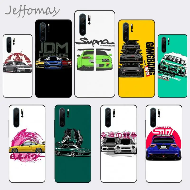 Модный автомобильный чехол для телефона JDM ДЛЯ Huawei P9 P10 P20 P30 Pro Lite smart Mate 10 20 Y5 Y6 Y7 2018