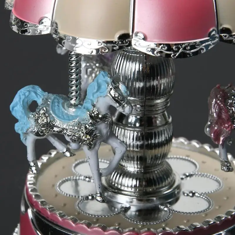 Caro use l Music Box светодиодный светильник Merry Go Round для детей, девочек, подарок на день рождения, Рождество, праздник, Свадебная вечеринка, украшение, детская игрушка