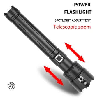 

Portable Mini LED Flashlight Aluminum Alloy Camping Hiking Lighting Torch Lamp Multi-function Long Shots Lamp Hunting