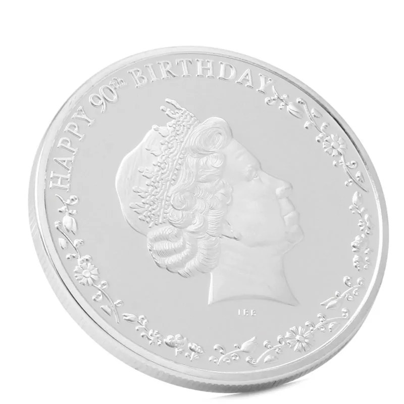 QUEEN ELIZABETH II 90th Birthday Anniversaire Посеребренная монета Канада новая