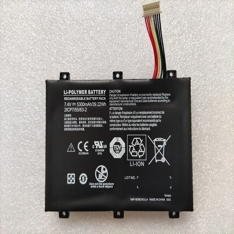 Новые оригинальные SMP-BOBCACLL4 2ICP7/55/63-2 21-93042-01 ноутбук Батарея 39.22Wh для SMPSBINTL Xplore XSlate B10