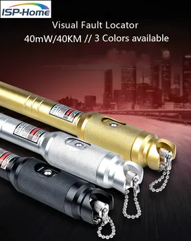 

40MW Visual Fault Locator 40mw VFL Optical Fiber Cable Tester Laser 650nm+/-10nm 40KM FTTH Tool Optic Laser Pen