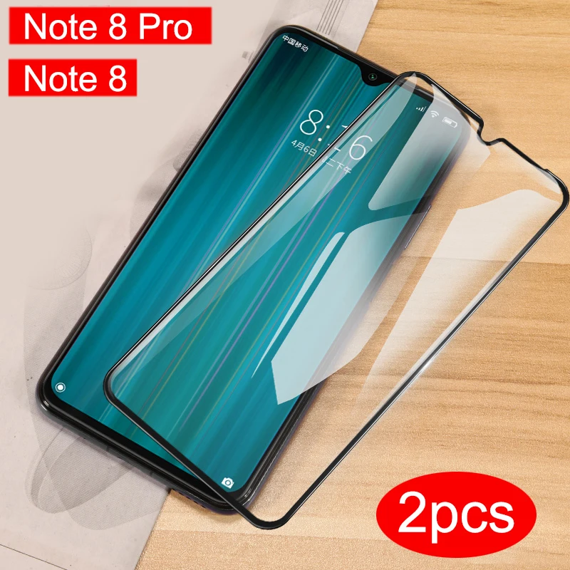Чехол из закаленного стекла для Xiaomi Redmi Note 8 Note8 2 шт. стеклянные аксессуары Защита