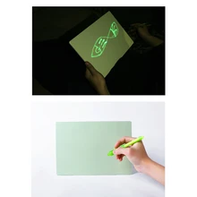 Подарок, ФЛУОРЕСЦЕНТНОЕ освещение, блокнот для рисования, обучающая детская забавная домашняя развивающая игрушка, волшебный зеленый прочный ПВХ