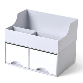 

Hot Sale Multifunctional Plastic Desk Desktop Organizer Drawer Jewelry Case Cosmetics Cotton Swabs Holder Makeup Organizer Stora