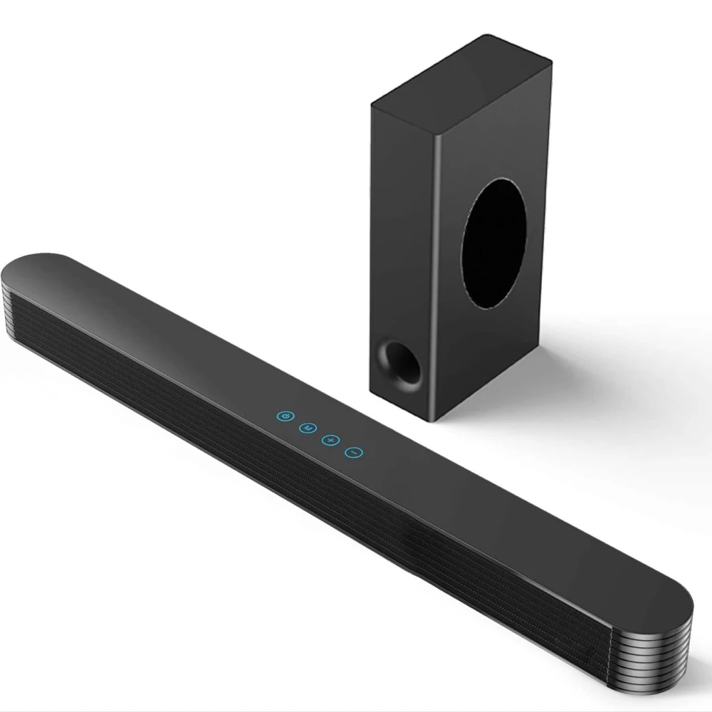 120 Вт домашний кинотеатр Саундбар Bluetooth 5,0 колонки Беспроводной звуковой бар 3D стерео колонки объемные сабвуферы с пультом дистанционного управления - изображение