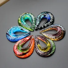 37 мм* 53 мм лэмпворк стеклянные ожерелья с подвеской в виде капель многоцветное Женское Ожерелье