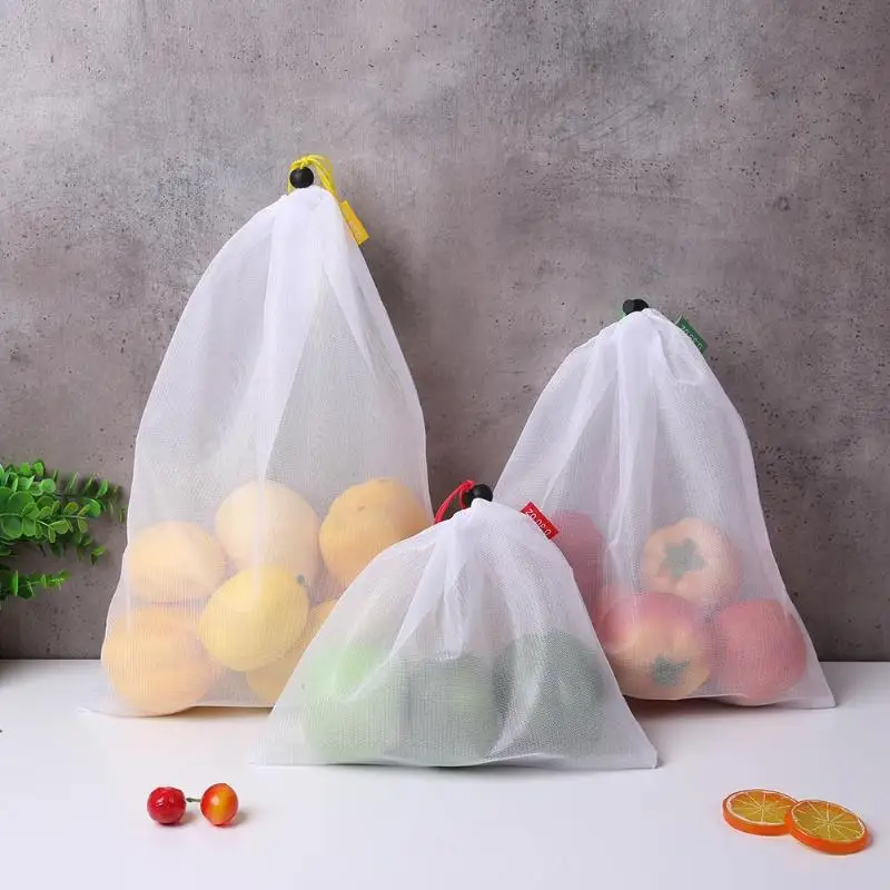 3 шт многоразовые сетчатые мешки для фруктов, мешки для хранения продуктов, кухни, гостиной