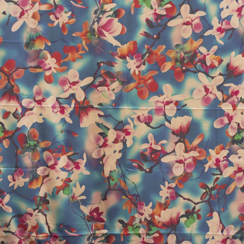 

China Silkworm Silk crepe satin plain Stretch Satin Wide Heavy Silk Summer High-end Garment Fabric