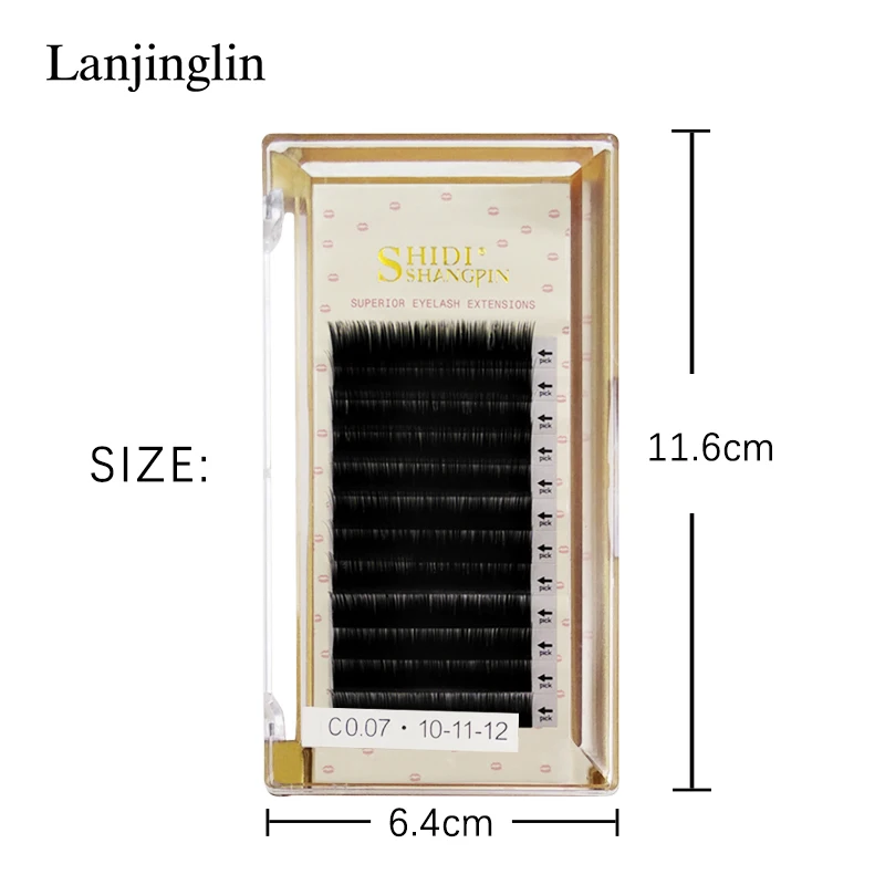 LANJINGLIN микс норковые ресницы для наращивания профессиональные индивидуальные ресницы для наращивания ручной работы натуральные длинные ресницы для макияжа