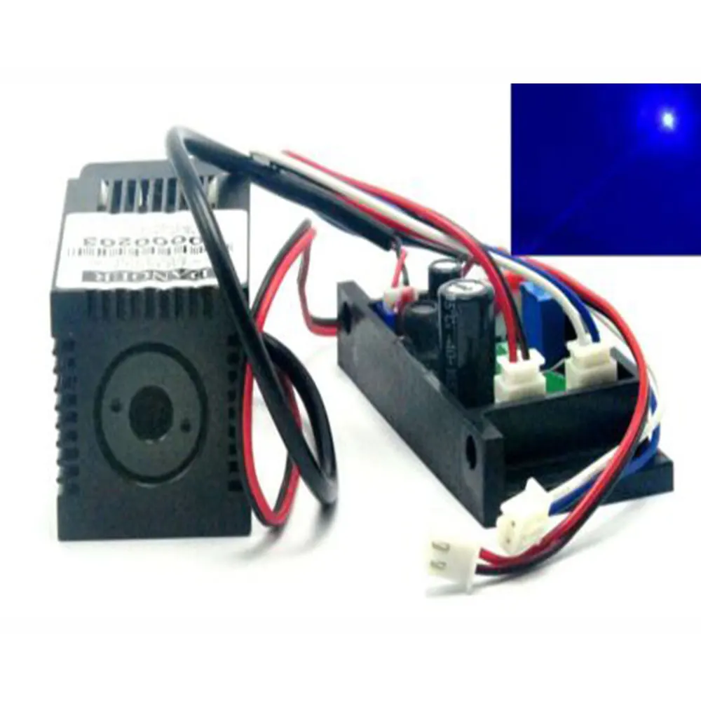 

445nm 450nm Pure Blue Laser 100mw 12V Dot Module w/ TTL & Fan Cooling