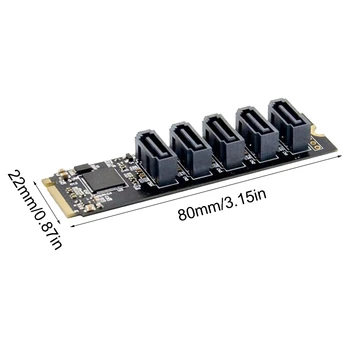 

2020 New 5 Ports NVMe SATA Disk Array Card Ultra-Slim PCI-E 3.0 to SATA 16G Aluminum