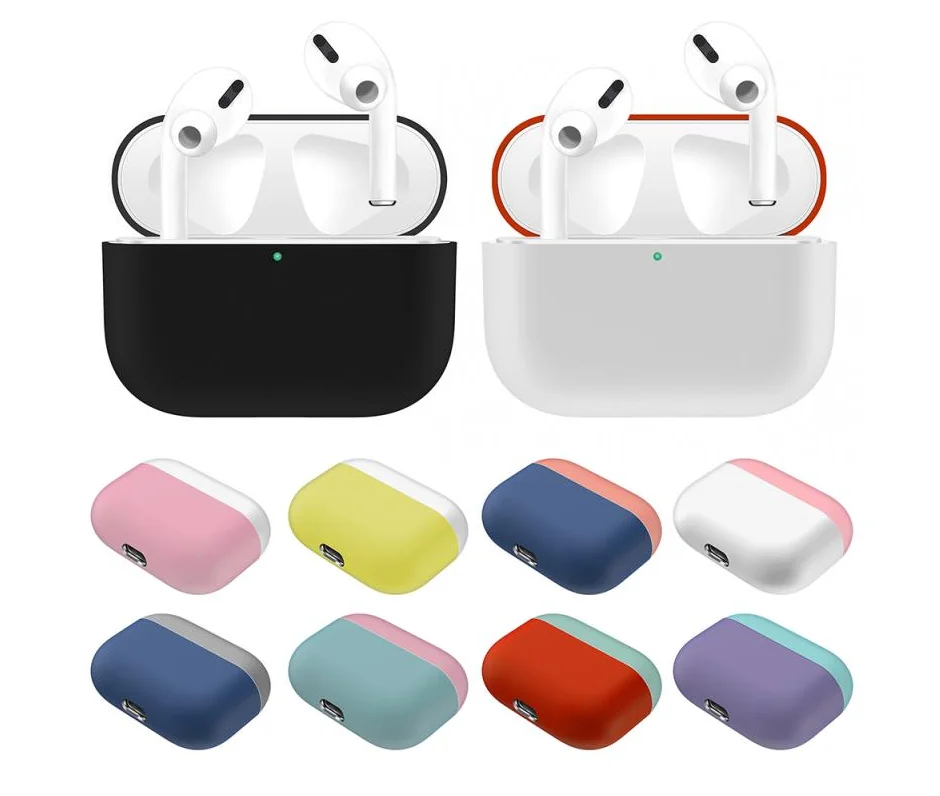 Для AirPods Pro силиконовый Bluetooth беспроводной чехол для наушников Защитный чехол Аксессуары для Apple Airpods Pro зарядная коробка